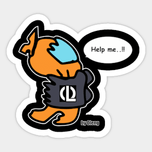 Among Us need help by Oleng Sticker